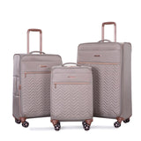 4-Piece Set ,Softshell Suitcase Spinner Wheels Terylene Sets Carry On Suitcase 87358782