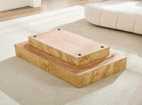 43.31 Inch Burl Wood Veneer Coffee,Rectangle Mid-Century Modern for Living Room,Coffee W2582P431210