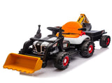 24V Kids Ride-On Electric Tractor Toy with 4-in-1 Construction Attachments W1578P294833