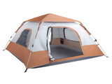 240*240*150cm Spring Quick Opening Four-Person Family Tent Camping Tent Brown 40665262