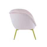 Modern Accent Chair for Living Room, Lounge Chair for Bedroom with Gold Metal Legs, Vanity Chair for N765P205107P