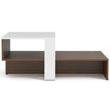 Double layered dual color coffee table 08529093