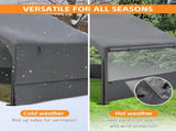 Extra Large Outdoor Dog House Tent 3-Sided Mesh Windows, Breathable Sun Rain Cover Pet Shelter 35504686