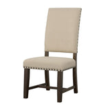Beige and Smokey Black Upholestered Side Chair B062P153669