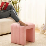 Modern Teddy Velvet Ottoman Footrest, Vanity Stool, and Shoe Bench for Makeup Room, Living Room, 76746552
