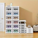 ZUN 6pcs Installation-Free Shoe Storage Box With Multi-layer, Space-Saving Foldable Shoe Rack, Storage 65063511