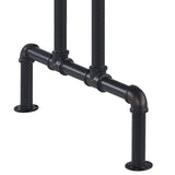 Oak and Sandy Black Dining Table with Metal Leg B062P209308