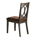 Brown and Espresso Side Chair with Padded Seat B062P209261