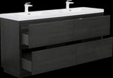 72" Freestanding Bathroom Vanity with Sink, Bathroom Storage Vanity Cabinet with Stone Resin W1573P264348