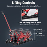 Hydraulic Motorcycle Jack, 1500 LBS Capacity Foot-Operated Motorcycle Table, ATV Scissor W1422136704