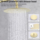 Shower System Shower Faucet Combo Set Wall Mounted with 10" Rainfall Shower Head and handheld shower T3177P363596