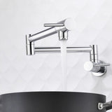 Brass Foldable Kitchen Faucet Rotatable Tap Only for Cold Water Chrome 38584869