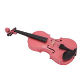 ZUN New 4/4 Acoustic Violin Case Bow Rosin Pink 21037626