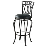 ZUN Black Swivel Bar Stool with Upholstered Seat B062P145672