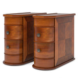 1pc Solid Bedroom Bedside Table with 2 Storage Drawers Solid 91370281