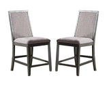 Modern Grey Dining Chairs Kitchen Set of 2pc High Chairs Upholstered Fabric Foam Cushion Dining Room B011P314243