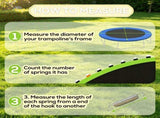 Green 12' Trampoline Replacement Mat 72 V-Hooks, Fits 5.5" Springs, for Backyard Old Trampoline 21651369
