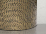 Birchridge 16 inch Wide Industrial Metal Side Table in Antique Gold, Fully Assembled B2732P605431