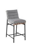 Lahni 17.75" Gray Boucle Fabric Counter Height Chair B061128597