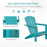 HDPE All-Weather Outdoor Adirondack Chair with Cup Holder, Fire Pit Chair for Backyard, Deck, Lawn, W2225142497