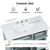 36" Bathroom Vanity Set with Ceramic Undermount Sink, 2 Tip-Out Drawers & Soft-Close Hinges, Modern W2896P318471