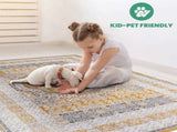 PAYAS Collection 120*93 inch inch Cream/Ivory / Medallion Area Rug B189P493065