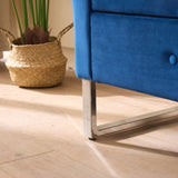 67.91"Wide Velvet Storage Soft Bench with Armrests for Living Room, Entryway and Bedroom. Navy W3118P272640