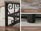 Vividwood Entryway Storage Bench with Shoe Rack, 47.2" Wide Hallway Bench with Seating, Rustic Wood T5618P505965