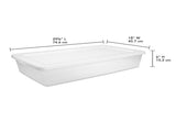 (2 pack) 41 Quart Medium Storage Bin, Clear Plastic Underbed Storage Container with Snap-On Lid, 98783033
