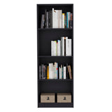 ZUN Home Bookcase with 4-Shelf Modern Display Unit for Books and Decor -Black -Office B200137817