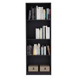 Home Bookcase with 4-Shelf Modern Display Unit for Books and Decor -Black -Office B070137817