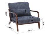 Mid-Century Modern Accent Chair, Arm Chair Living Room Chairs Pillow Upholstered Reading Chair 15543398