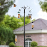93inch Iron Bird Feeder With Six Hooks, Bird Feeder Black Courtyard 44782895