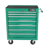7 DRAWERS MULTIFUNCTIONAL TOOL CART WITH WHEELS-GREEN W1102126231