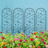 2 Pack Metal Garden Trellis 86.7" x 19.7" Rustproof Trellis for Climbing Plants Outdoor Flower W1586P268066