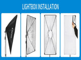 Softbox Lighting Kit, Photo Equipment Studio Softbox 20" x 27", with E27 Socket and 2x5500K Instant 02553990