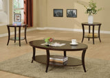Perth Contemporary Oval Shelf End Table, Espresso T2574P164800