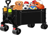 Heavy Duty Collapsible Folding Wagon Cart, with All-Terrain Wheels, 600D Oxford Fabric 350 lbs 53371212