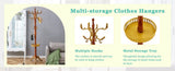 Crabapple Colored Solid Wood Hanger, Modern And Simple Coat And Hat Rack, Resin Stainless Steel W1151P276818