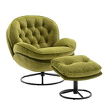Accent chair TV Chair Living room Chair with Ottoman-FRUIT GREEN W676P232280