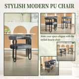 ZUN House Hold Contemporary Designed Chenille Fabric Upholstered Accent/Dining Chair/Barrel Side Chairs W1588P194933