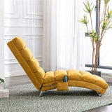 COOLMORE Linen Massage Chaise Lounge Indoor with Remote Control,Ergonomic Electric Massage Long W39539621