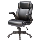 ZUN Modern Adjustable Office Chair, Leather Upholstered Swivel Chair for Office Room, Gray B011P204078