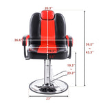 ZUN Deluxe Reclining Barber Chair with Heavy-Duty Pump for Beauty Salon Tatoo Spa Equipment 69250400