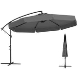 10 Feet Patio Cantilever Umbrella - Gray 86774964