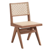 Beige and Natural Side Chair B062P209280