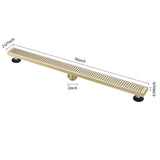 36 Inches Linear Shower Drain, Included Hair Strainer and Leveling Feet W2287P151592