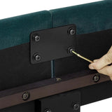 Queen Size Green Velvet Tufted Upholstered Platform Bed B108P160256