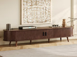 70 Inch Mid Century Modern TV Stand, TV Stand for 80 Inch TV, TV Stand with Tambour Doors, Drawers N710P339446P