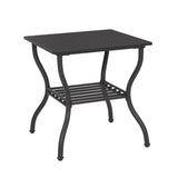 Modern Style 3-Piece Coffee Table Set Rectangle Coffee Table with 2 Square End Side Table Retro W2167142630